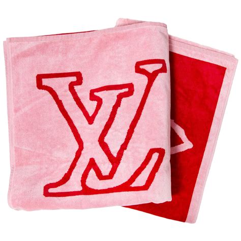 louis vuitton towel red